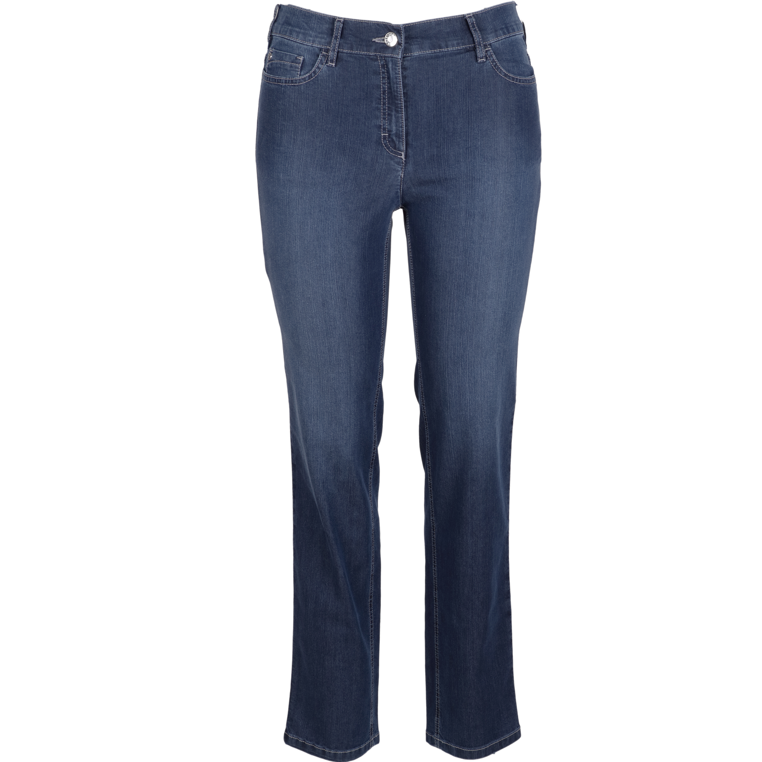 Zerres Damen Jeans Greta sommerliche Qualität 42 blau
