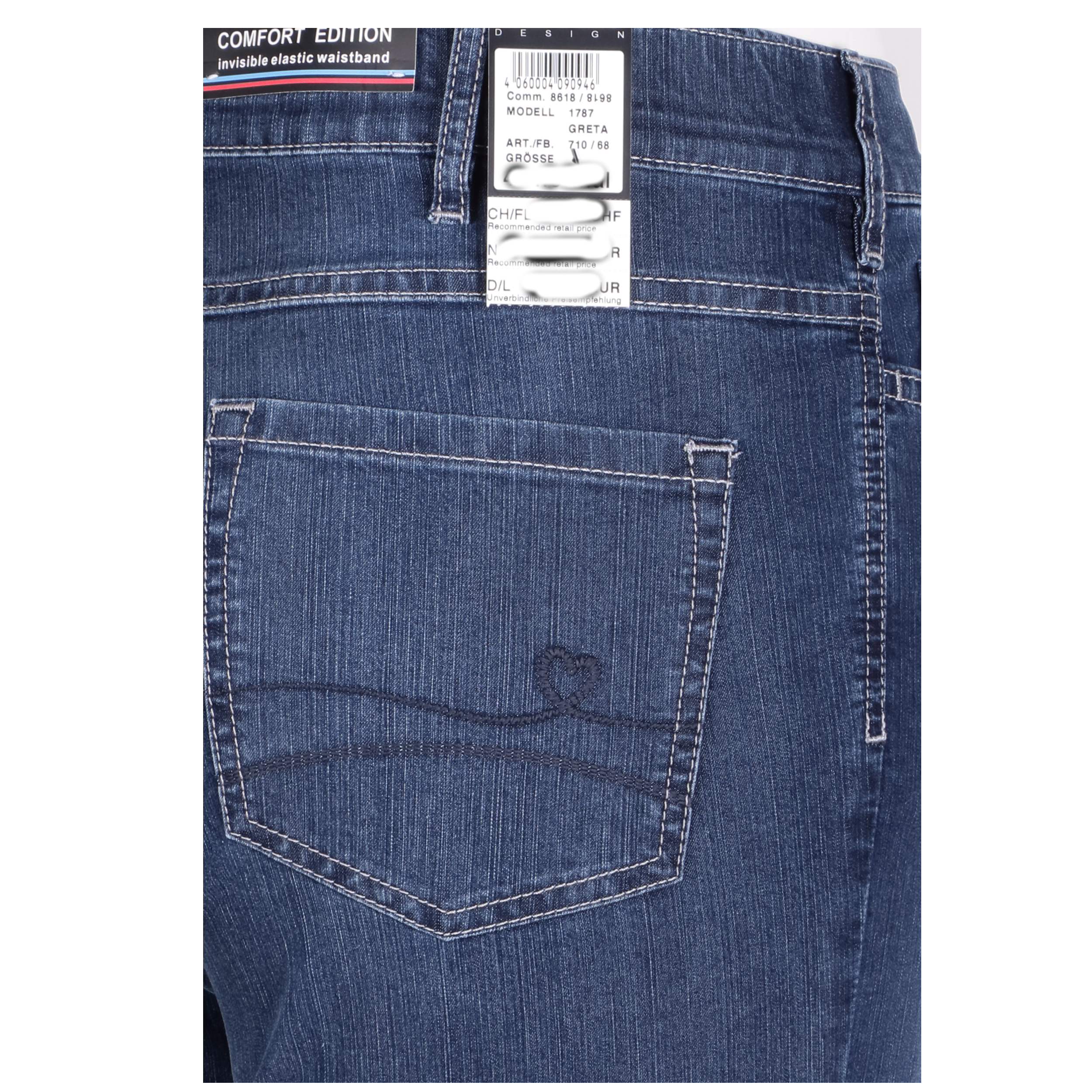 Zerres Damen Jeans Greta sommerliche Qualität 42 blau