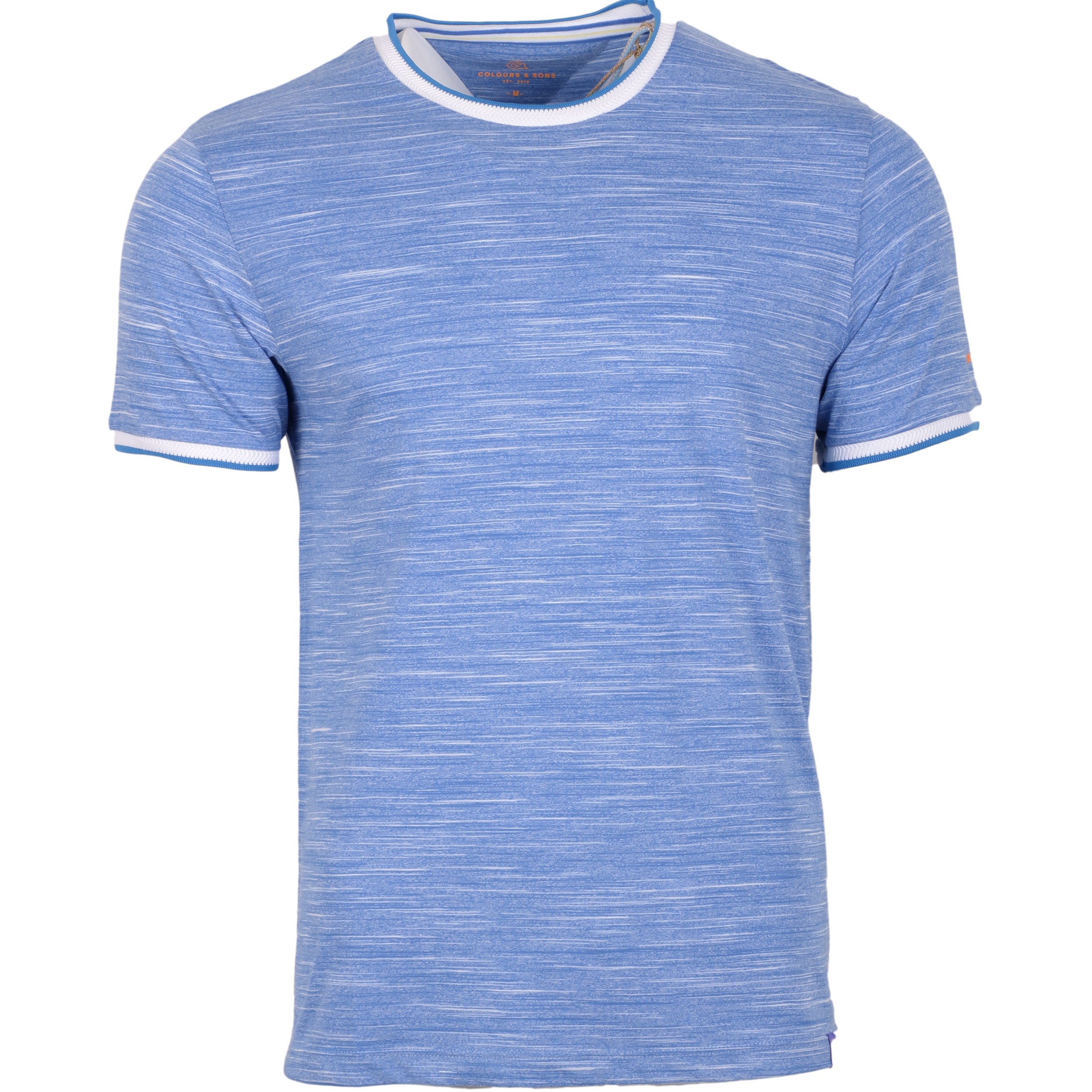 Colours & Sons Herren T-Shirt Slub Jersey L blau