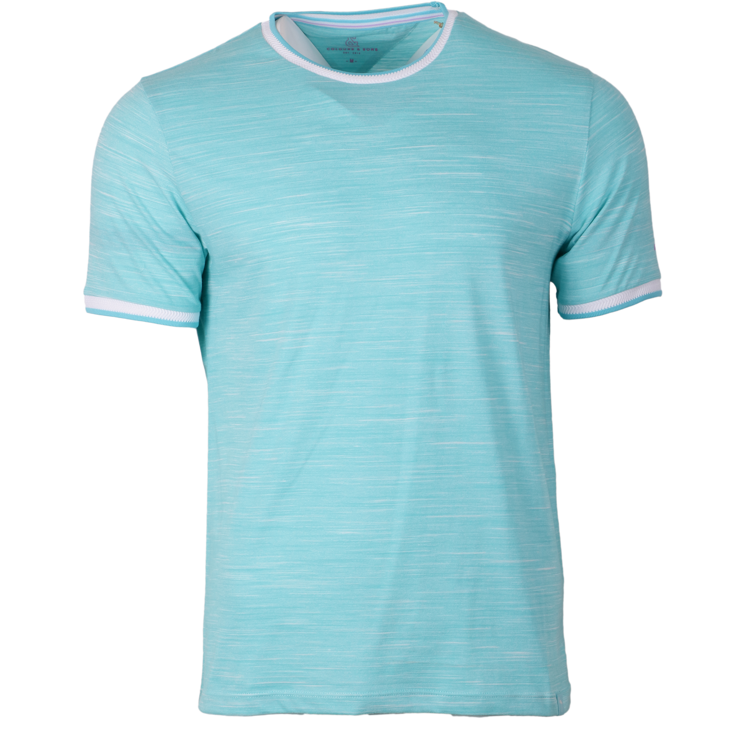 Colours & Sons Herren T-Shirt Slub Jersey L türkis