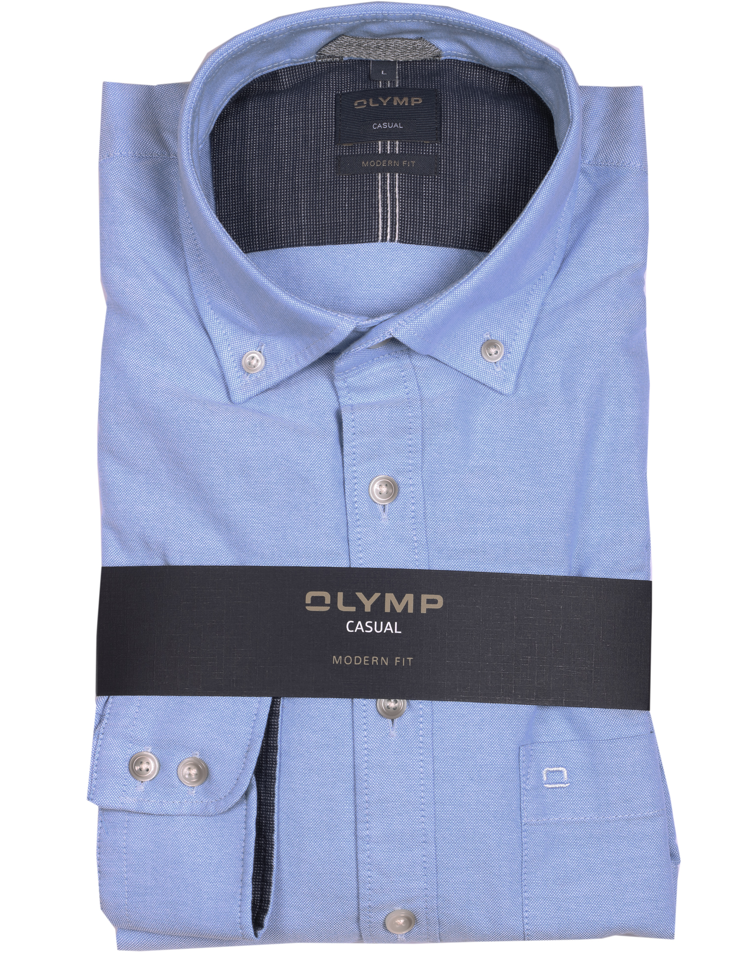 Olymp Hemd Casual modern fit Oxford - blau M