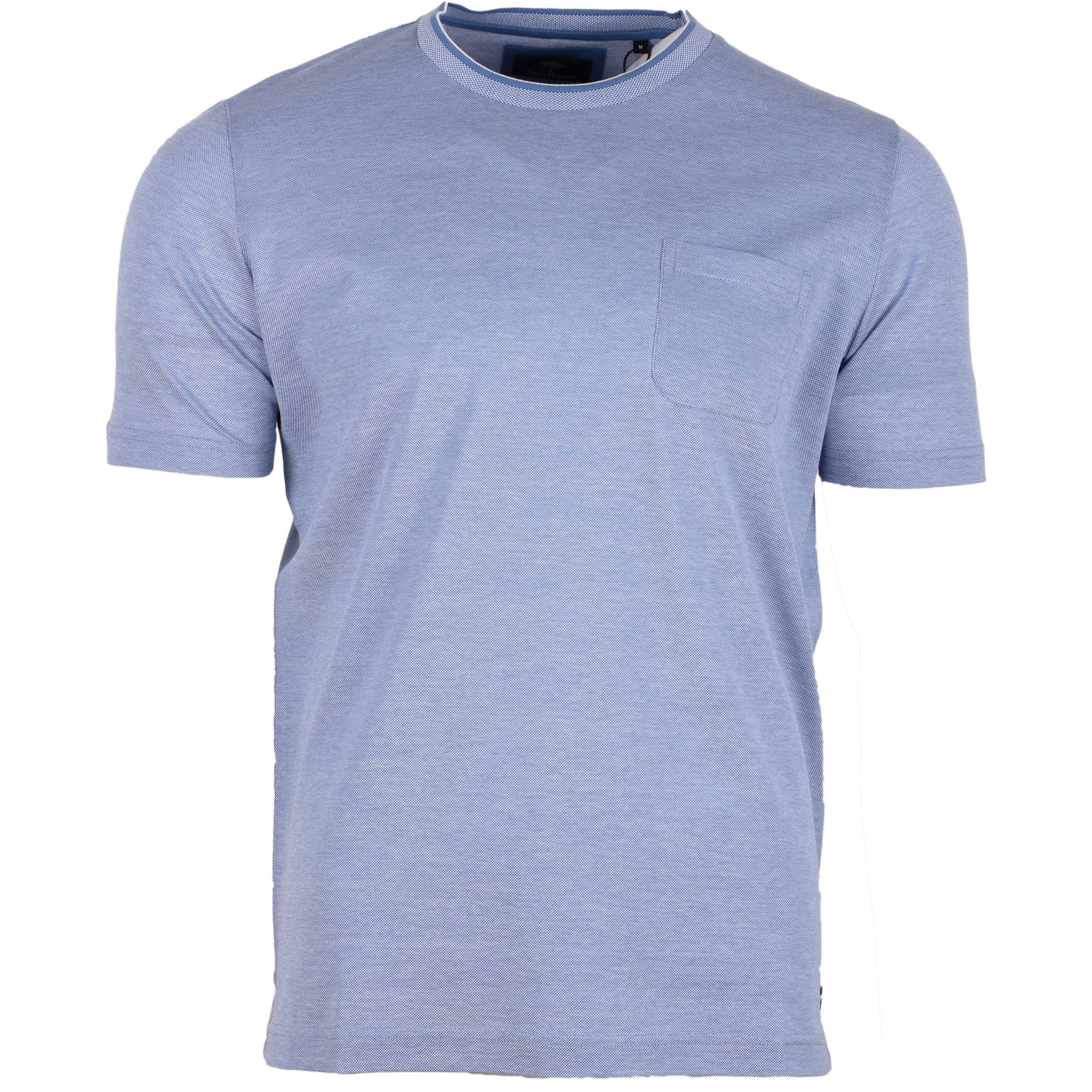 Fynch-Hatton T-Shirt mercerisiert Brusttasche L blau