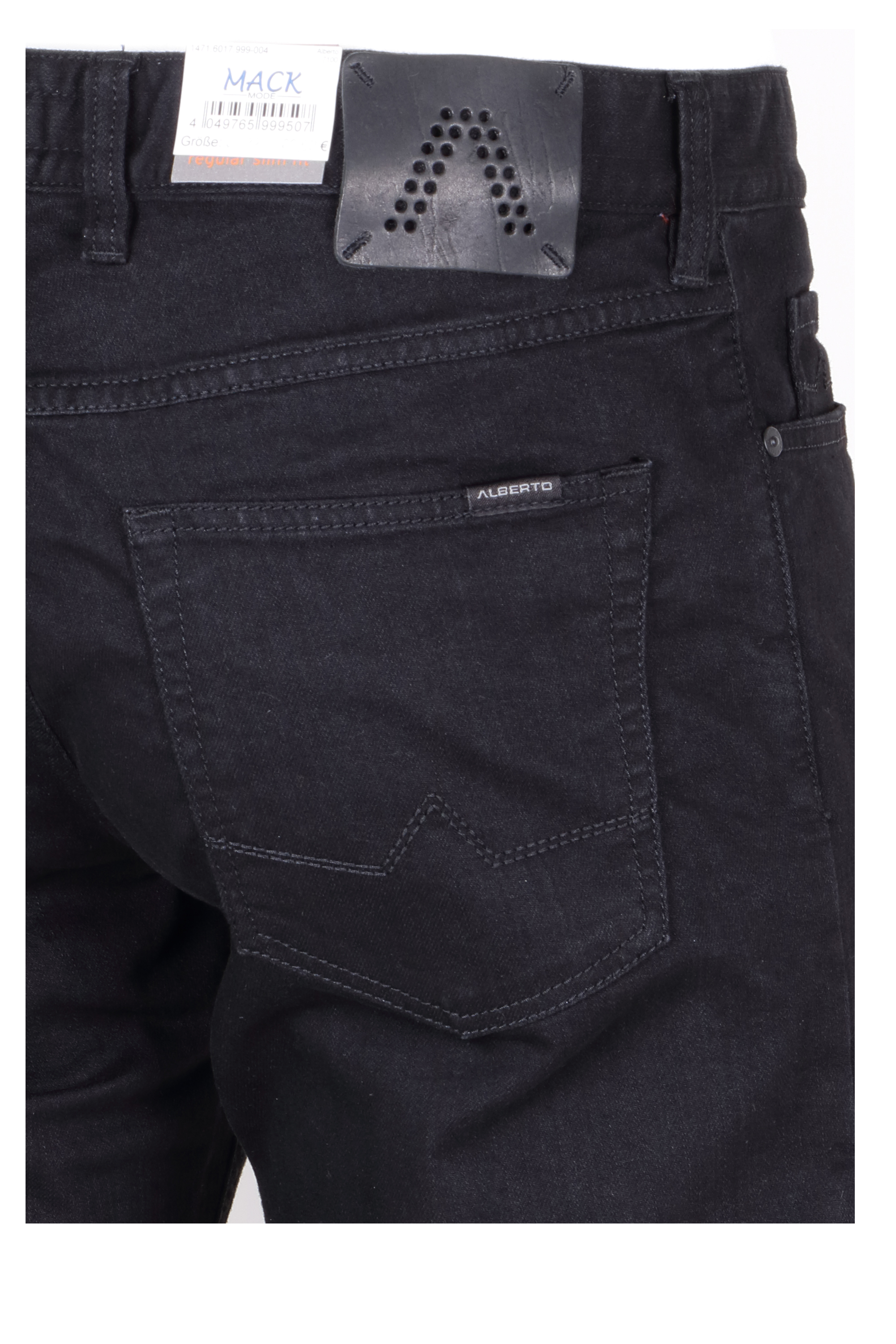 Alberto Herren Jeans Pipe regular fit - schwarz 40/34