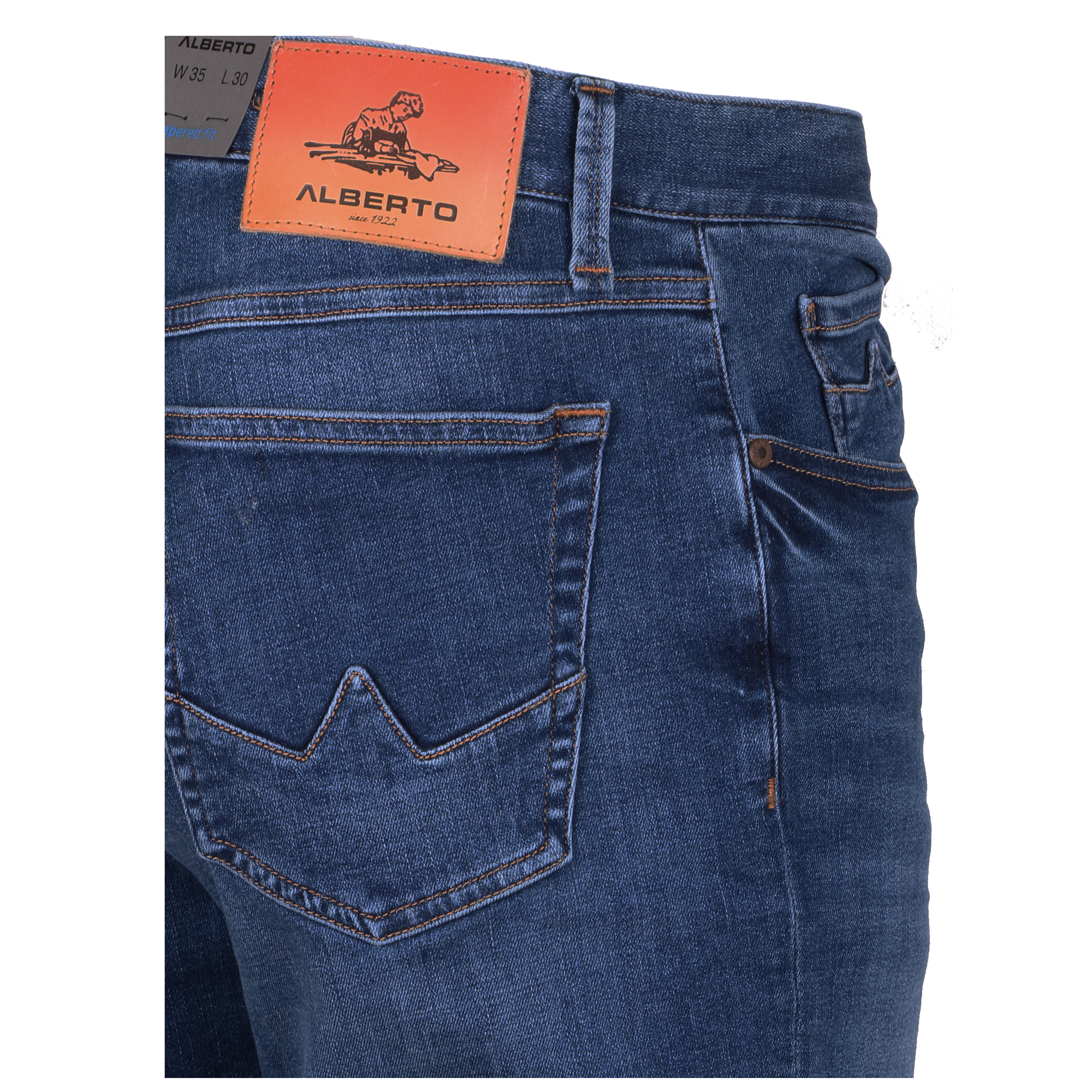 Alberto Herren Jeans Slipe tapered fit - blau 33/30