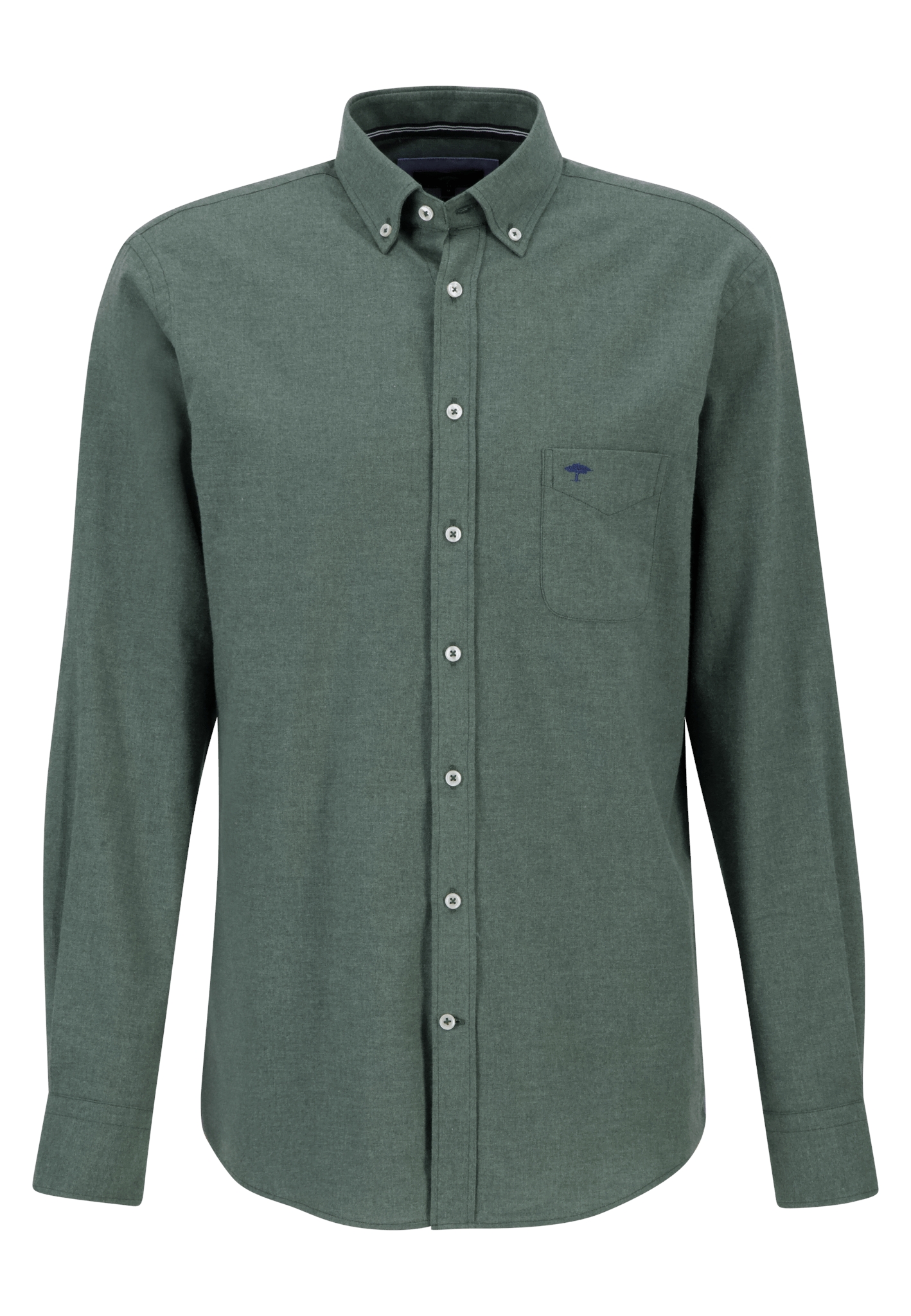 Fynch-Hatton Hemd Premium Flannel - grün XL