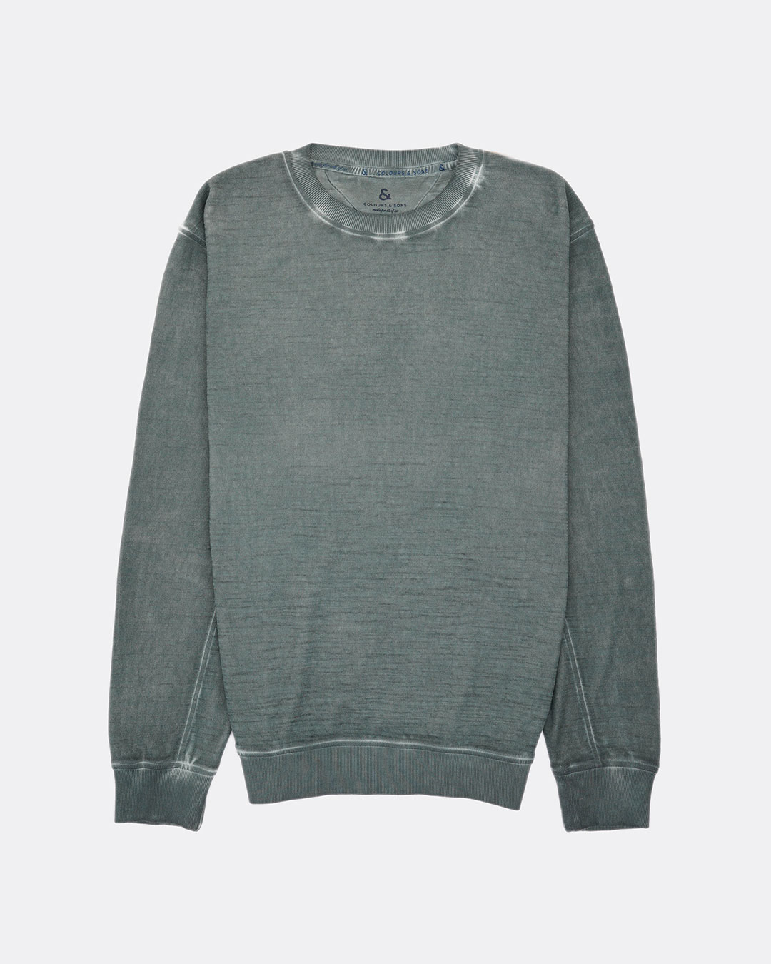Colours & Sons Herren Pullover Crewneck-Cold Dyed M