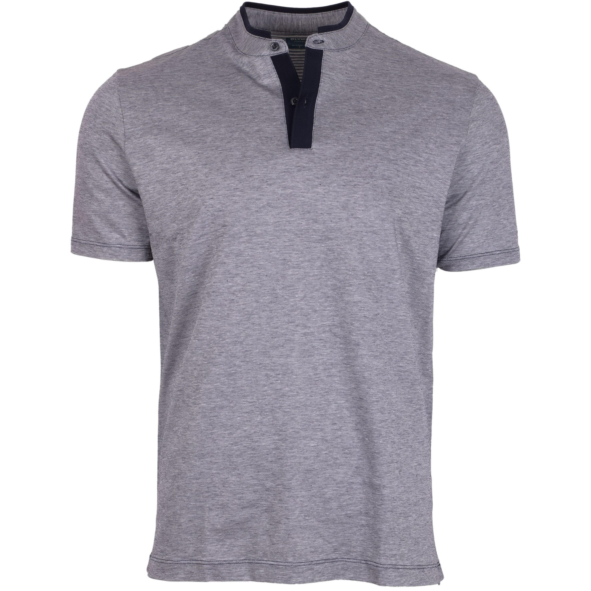 Olymp T-Shirt Stehkragen modern fit - dunkelblau XL
