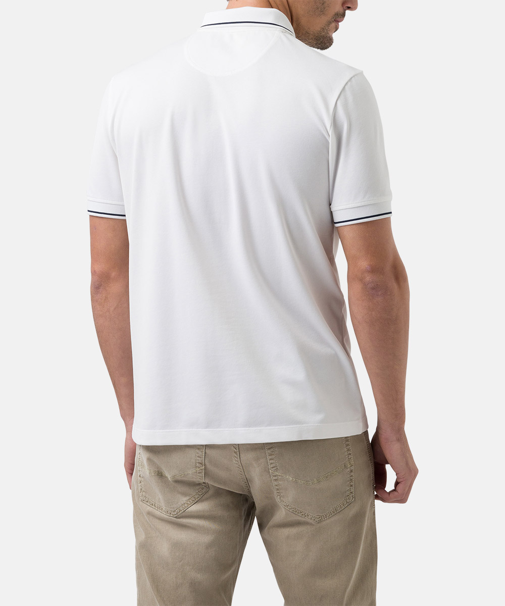 Pierre Cardin Poloshirt mit Reißverschluß M weiß