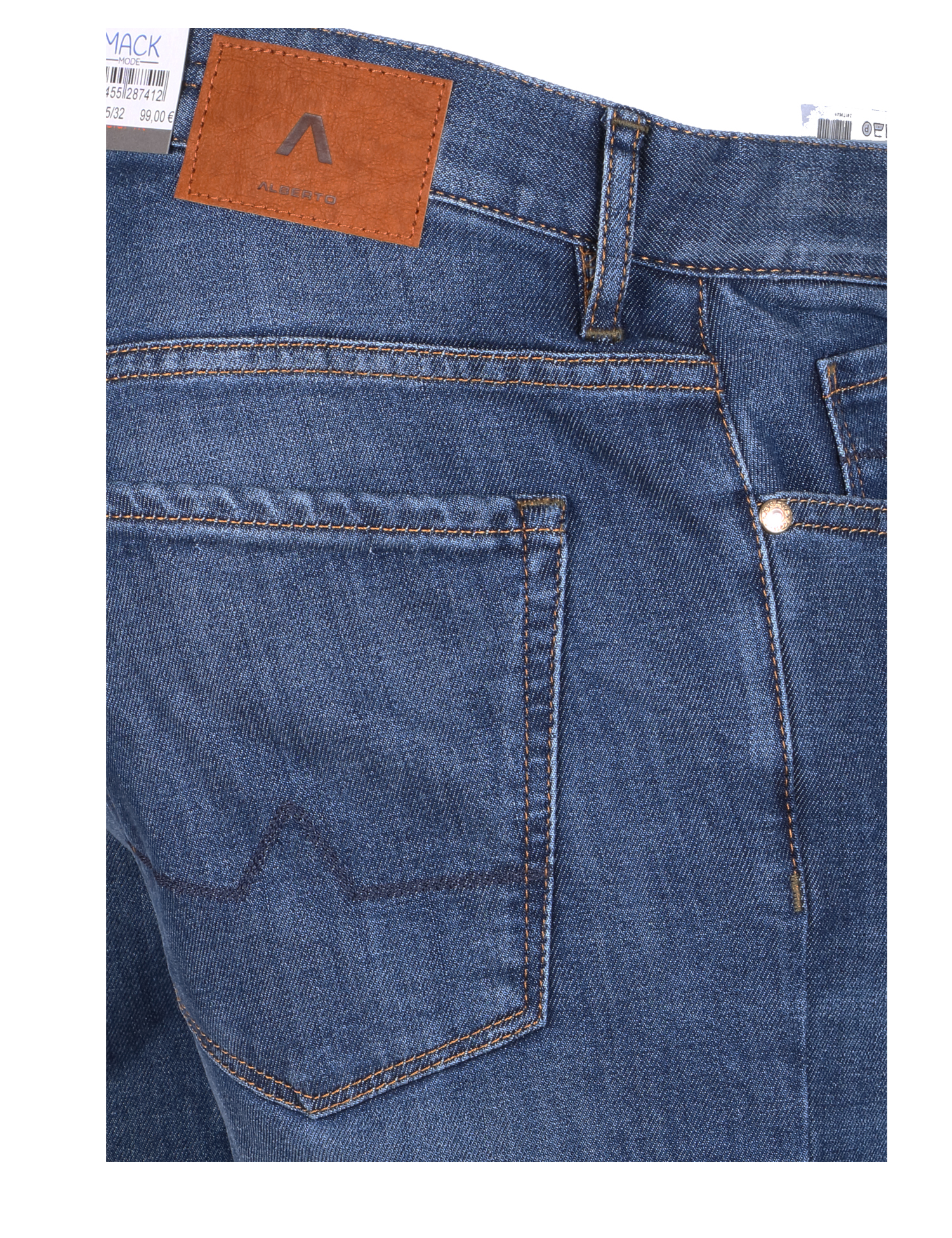 Alberto Herren Jeans Pipe regular fit - blau 34/32